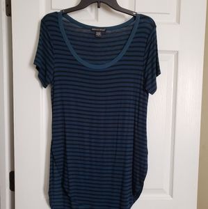 American Dream Jade Blue/Black Stripe Dress XS